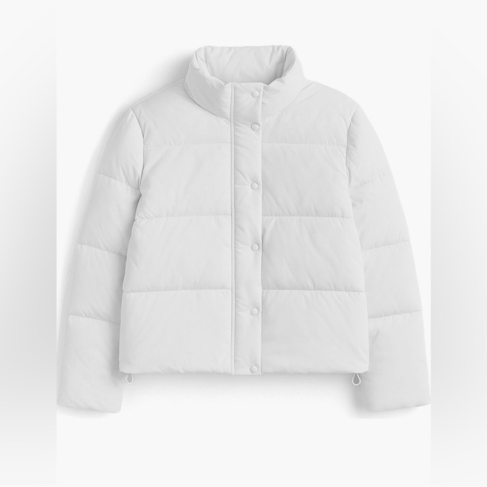 Noize Amanda Short Puffer‎ Coat XL White NWT Vegan Down Quilted Jacket